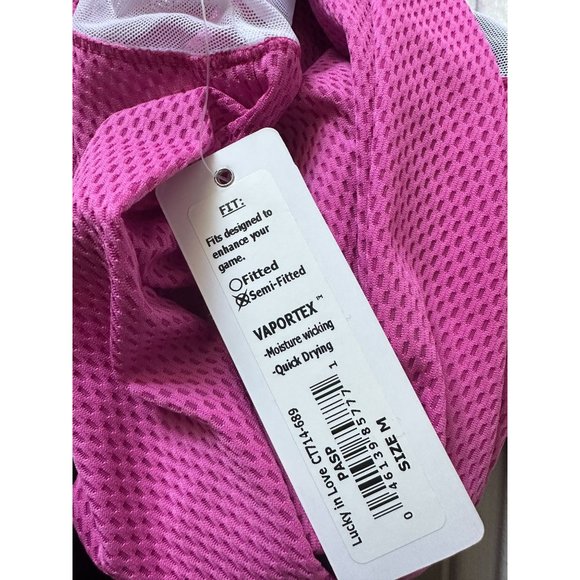LUCKY IN LOVE Pink Mesh Panel Tank Top Sz S NEW - Picture 4 of 5